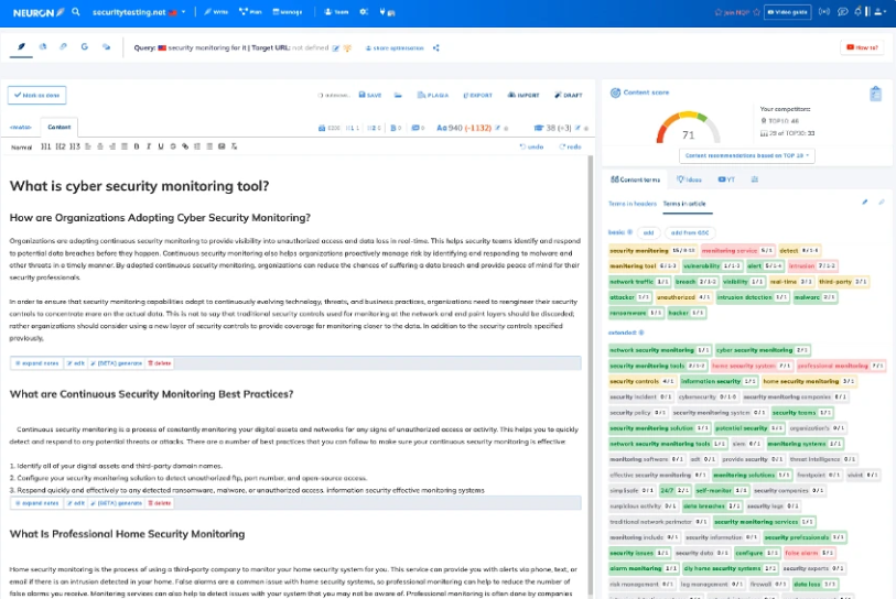 Buy Software Apps NeuronWriter Lifetime Deal content 3