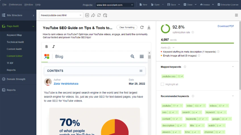 Buy Software Apps WebSite Auditor Lifetime Deal content 2