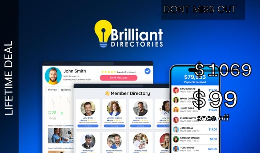 Brilliant Directories - Plus Exclusive Lifetime Deal for $99